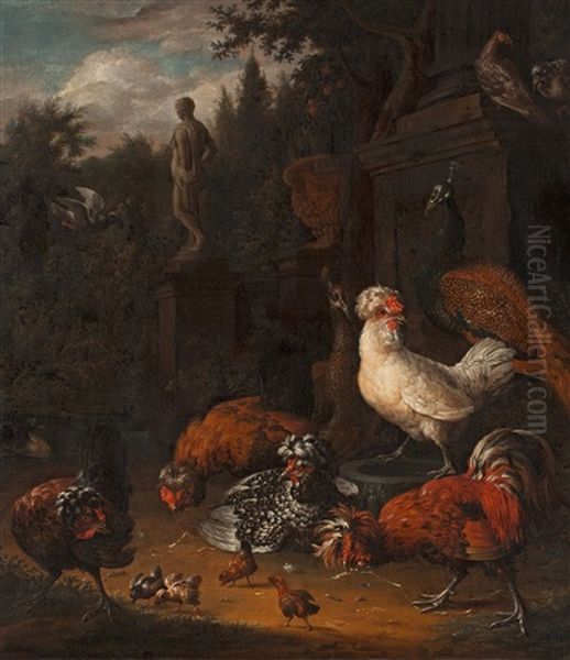 Hens In A Garden - view 1