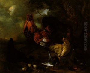 Der Huhnerhof by Melchior de Hondecoeter