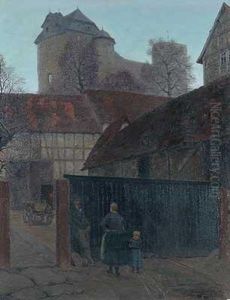 Gehoft Unterhalb Der Burg Kleeberg by Carl Barnas