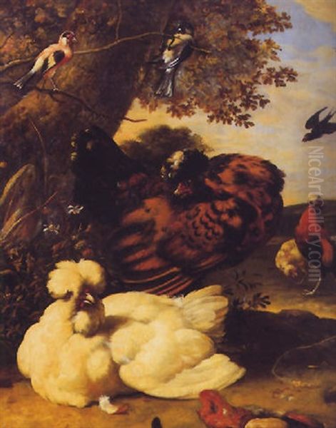 Landschaft Mit Vogeln Und Huhnern - view 1