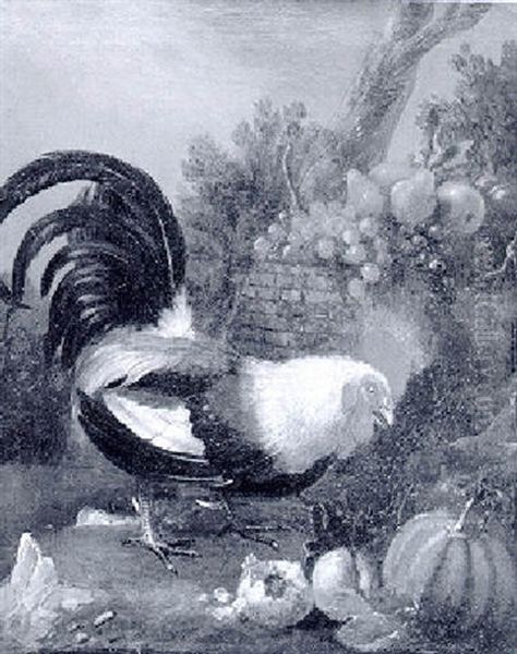 Cockerel With Fruit - view 1