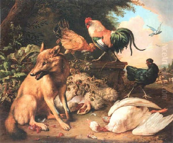 Federvieh Mit Raubischem Fuchs - view 1