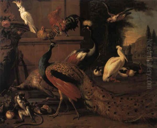 Scene Of Exotic Fowl - view 1