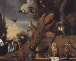 An Assembly Of Birds In A Park Setting An Owl Holding A Scroll Inscribed Langh Leeft Den Koningh (long Live The King An Assembly Of Birds In A Park Setting An Owl Holding A Scroll Inscribed Langh Leeft Den Koningh (long Live The King