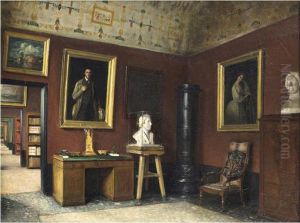Une Salle Du Musee Thorwaldsen A Copenhague by Robert Barnekow