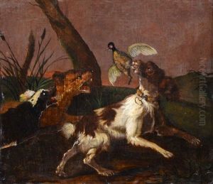 Dog Flushing A Game Bird by Abraham Danielsz. Hondius