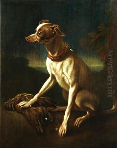 A Dog With A Dead Bird In A Landscape A Dog With A Dead Bird In A Landscape
