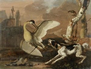 A Heron Hunt by Abraham Danielsz. Hondius