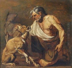 Man With Two Mastiffs (study)