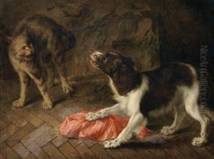 Chien Et Chat Se Querellant by Abraham Danielsz. Hondius