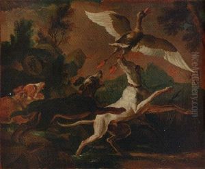 Hounds Flushing Duck by Abraham Danielsz. Hondius