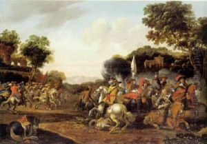 Rytterslag by Abraham Danielsz. Hondius