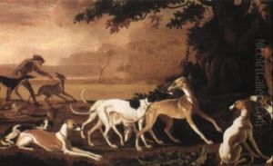 Landscape With Huntsmen And Hounds by Abraham Danielsz. Hondius