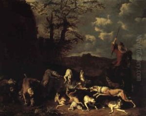 Scene De Chasse A L'ours