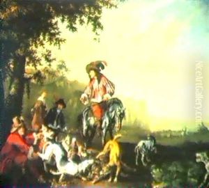 Landscape With A Hunting Party... Landscape With A Hunting Party...