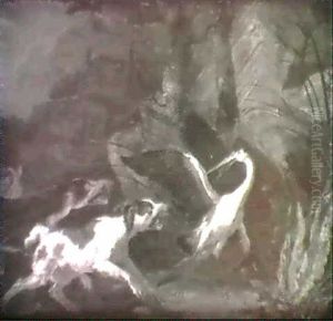 Dogs Attacking A Heron Dogs Attacking A Heron