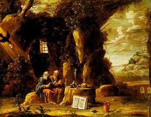 Saint Paul The Hermit Visited By Saint Anthony Abbot In The Desert