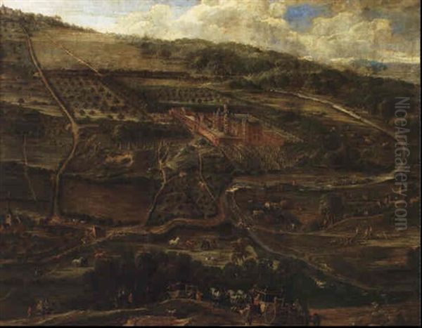 Topographical Landscape Showing Pierre Ferdinand Roose Returning Home - view 1