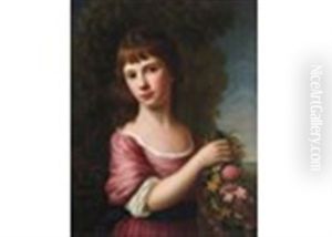 Portrait Of Ann Anderson, Wife Of Alexander Balmanno As 'flora' by Nathaniel Hone