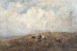 Driving Cattle Home Through The Bend