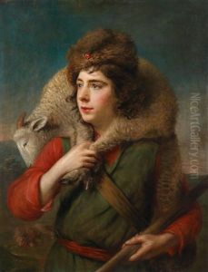 Portrat Des Horace Hone, Sohn Des Kunstlers, Als Hirtenknabe David by Nathaniel Hone