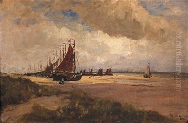 Fishing Fleet On The Sands At Scheveningen - view 1
