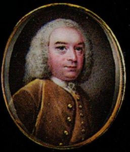 A Gentleman Wearing A Full-bottomed Wig And Olive Coloured Coat by Nathaniel Hone