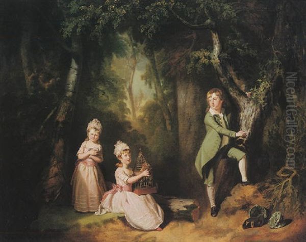 The Whitefoord Children Playing In A Wood - view 1