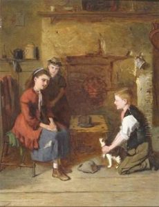 Feeding The Chicks by Edward Charles Barnes