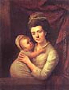 Portrait Of A Lady Holding A Child by Nathaniel Hone