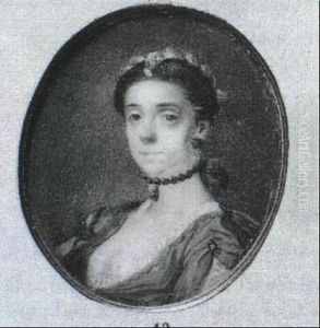 A Lady Seated In Green Dress by Nathaniel Hone
