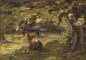 Cattle In Sunlight Under Trees by Nathaniel Hone the Younger