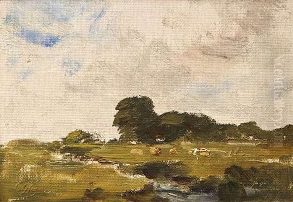 Landscape With A Stream And Cattle - view 1