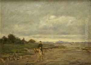Boy On A Donkey by Nathaniel Hone the Younger