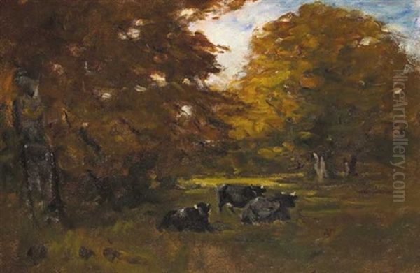 Cows In Tree Shadows - view 1