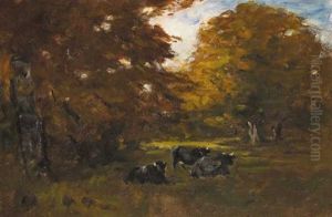 Cows In Tree Shadows by Nathaniel Hone the Younger