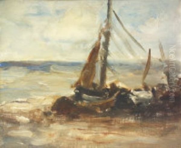 Beached Sailing Boat, Malahide - view 1
