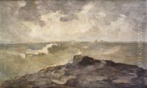 Stormy Seas With Distant Ships by Nathaniel Hone the Younger