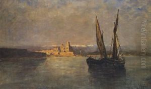Harbour Scene, Mediterranean by Nathaniel Hone the Younger