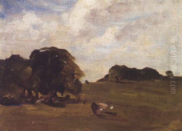 Cattle At Pasture In A Parkland - view 1