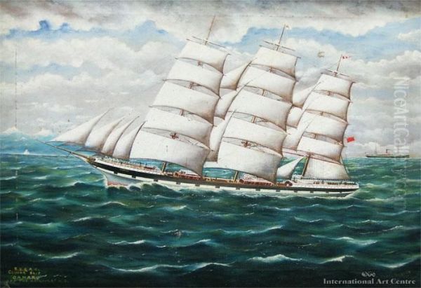 Ss & A Co. Clipper Ship Oamaru Off The Kaikoura - view 1