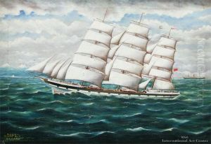 Ss & A Co. Clipper Ship Oamaru Off The Kaikoura Ss & A Co. Clipper Ship Oamaru Off The Kaikoura