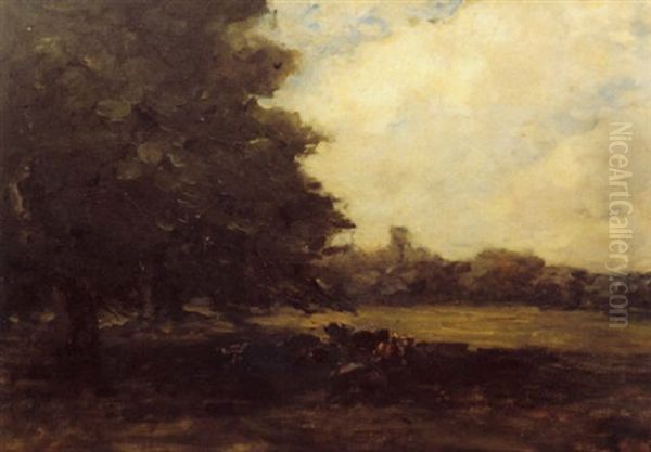 Landscape Near Malahide, With Cattle Resting - view 1