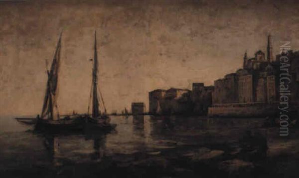 Menton, Evening - view 1