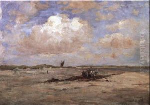 Gathering Seaweed On The Strand, Malahide by Nathaniel Hone the Younger
