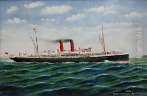Tss Maori Off Sinclair Head, Wellington by Frank Barnes