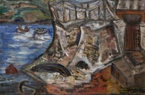 Drying Nets, The Harbour Wall Youghal by Evie Sydney Hone