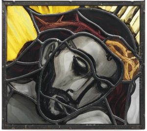 Head Of Christ (study For The Eton Window) by Evie Sydney Hone