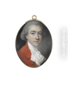 A Portrait Miniature Of A Gentleman