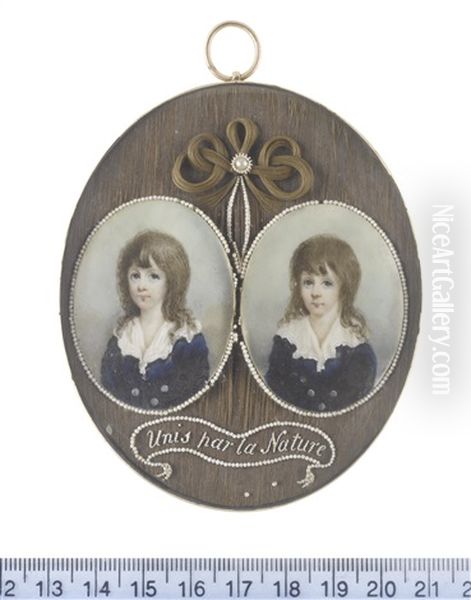 The Twin Sons Of John Toler (pair, Framed Together) - view 1